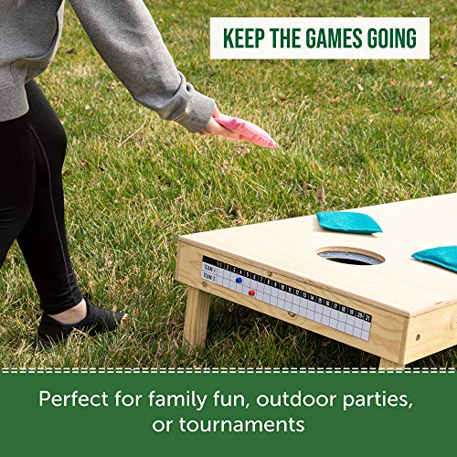 Punchau Cornhole Scoreboard, 2 Pack - Metal Decals With 4 Magnetic Score Keepers For Corn Hole Boards #TOP4