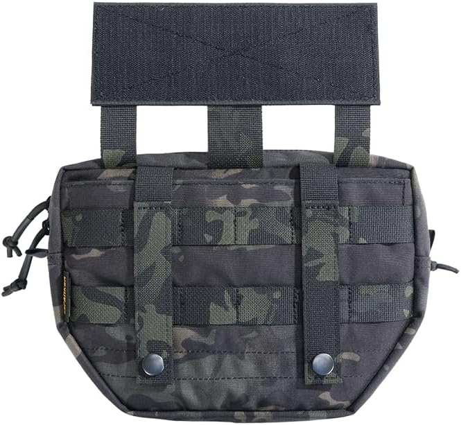 Tactical Drop Dump Pouch Molle Tool Pouch with Hook & Loop Carrying Kit Bag for Tactical Vest Chest Rig