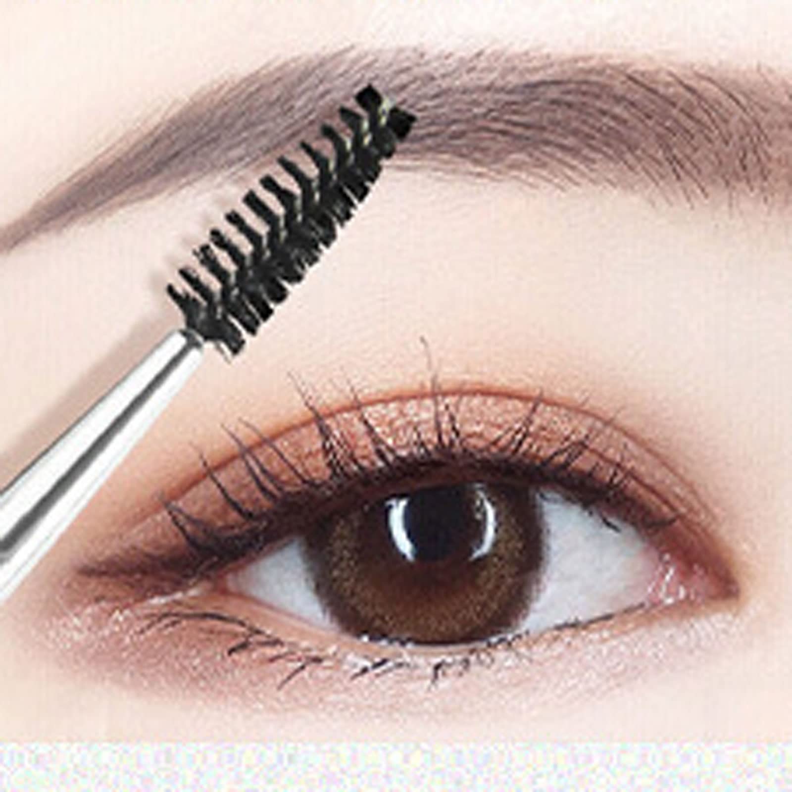 1pcs Pennello per Sopracciglia a Due Punte Spirale Diagonale Angolo Pennello per Trucco Manico Facile da trasportare Bellissimi Strumenti per Il Trucco Bellezza (Nero)