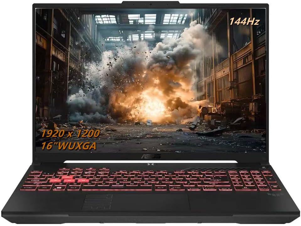 ASUS TUF Gaming A16 Laptop, 16”FHD + 144Hz Gaming Laptop, AMD Ryzen 7-7445HS, NV…