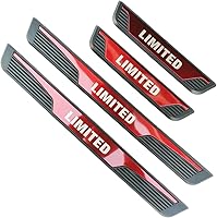 Vista 6 de Kit de protector de umbral de puerta inoxidable para Subaru Crosstrek Impreza WRX Limited 2023 (texto limitado negro)