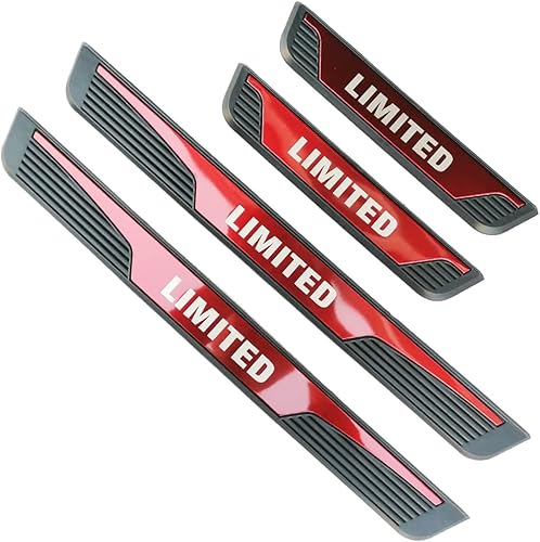 Miniatura 6 de FEOYDS Kit de protector de umbral de puerta inoxidable para Subaru Crosstrek Impreza WRX Limited 2023 (texto limitado negro)