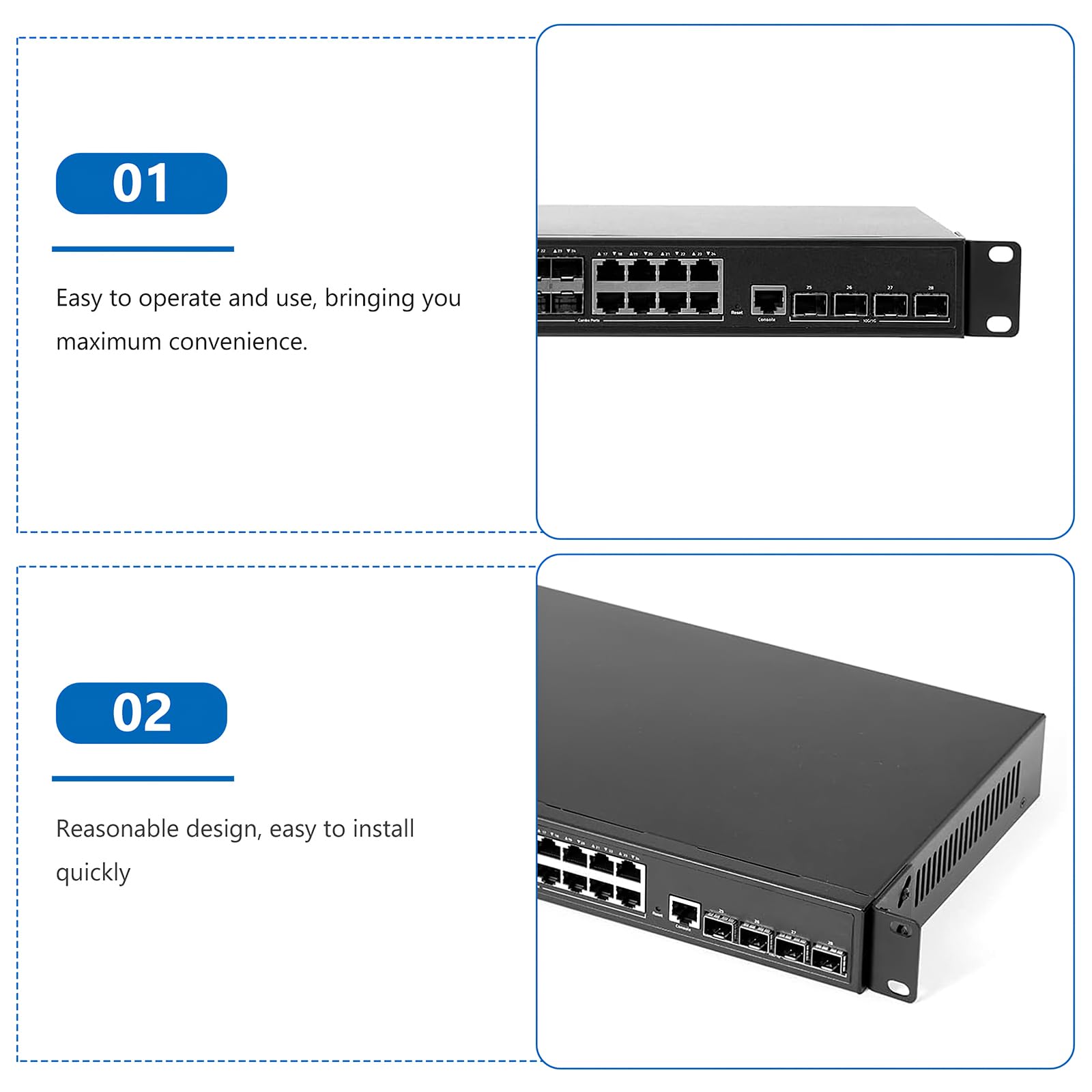 Kit Montaggio Rack 19 Pollici Regolabile - Compatibile Con Cisco, NETGEAR, D-Link E Altri - Foto 3