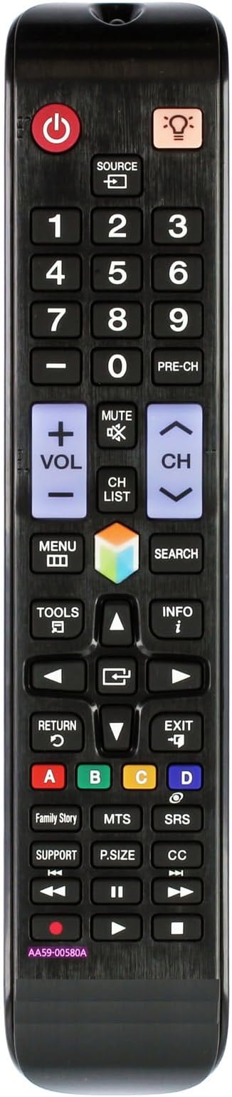 Vinabty Vinabty New AA59-00580A Replace Remote Fit for Samsung UN32EH5300 UN32EH5300F UN32EH5300FXZA UN40EH5300F UN40ES6100F UN40ES6100FXZA UN40ES6150F UN46ES6100F UN46ES6150 UN46ES6150F UN50EH5300 LC