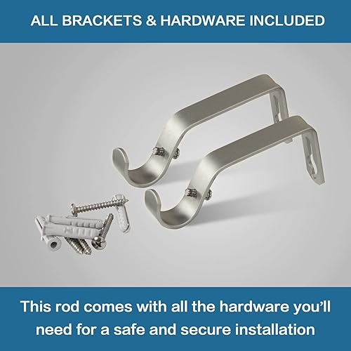 Miniatura 36 de H.VERSAILTEX - Cortinero para ventana ajustable y decorativo de 3/4 pulgadas de diámetro, para una sola ventana, con remates clásicos