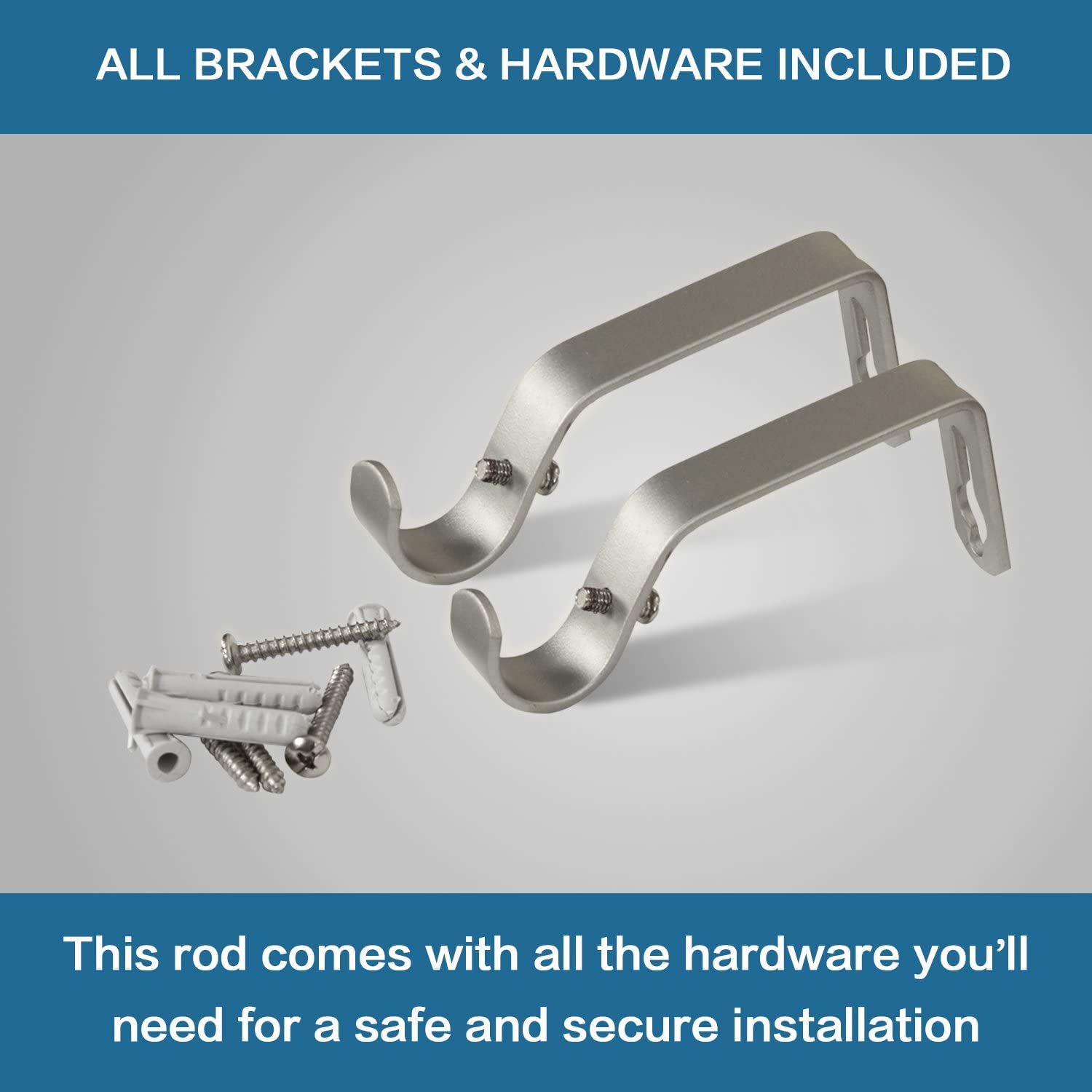 Barra Cortinas Extensible 3 Metros H.VERSAILTEX Barras De Cortina Dobles  Para Ventanas De 16.2 A Barra Cortina 3 Metros, image size:1500x1500