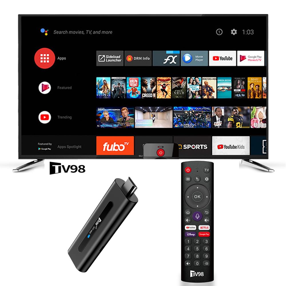 Android TV Stick 12.0 DDR4 2GB RAM 16GB H313 Quad-Core 64bit WiFi5 Dual 2.4G/5G WiFi 4K HDR10+ Ultra USB HD Smart TV STICK box