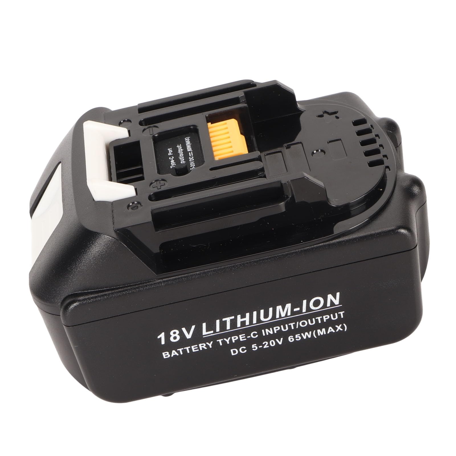 Batería BL1840 de Iones de Litio de 18 V, 4,0 Ah, Salida de Potencia de Alta Capacidad 4000 mAh 65 W con Interfaz Tipo C, batería de Repuesto Retardante de Llama para Herramientas