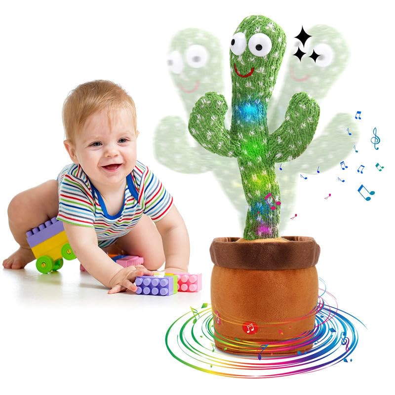 Kidseeds Interactive Dancing Cactus Plush Toy - USB Charging, Singing, Repeat Playback - Educational and Entertaining Kids Toy (B0CSPCMHZJ) Amazon Price History, Amazon Price Tracker