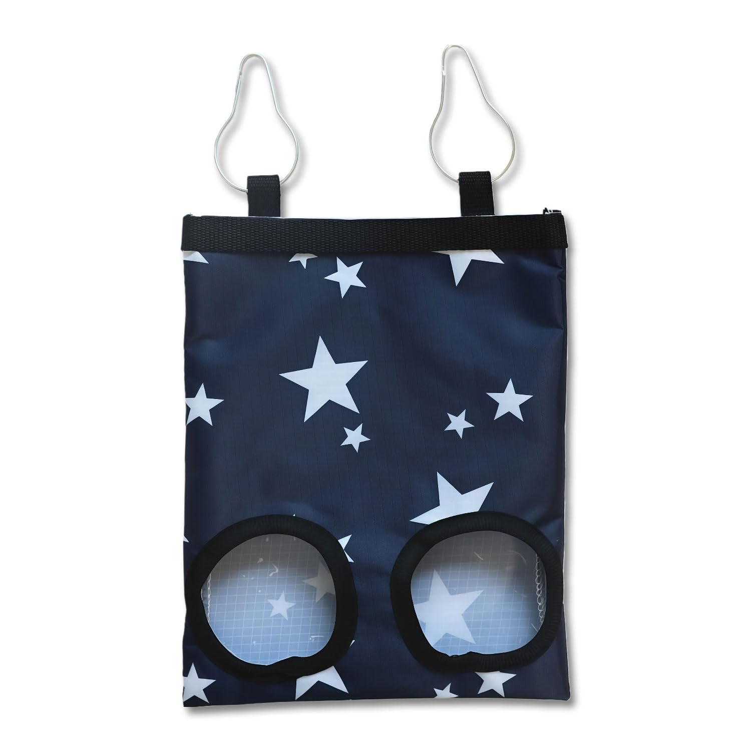Rabbit Hay Feeder Bag Guinea Pigs Hanging Hay Feeder, Hanging Feeding Hay Bag Storage for Feeding Small Animals(2 Windows,14 * 11 * 1cm）