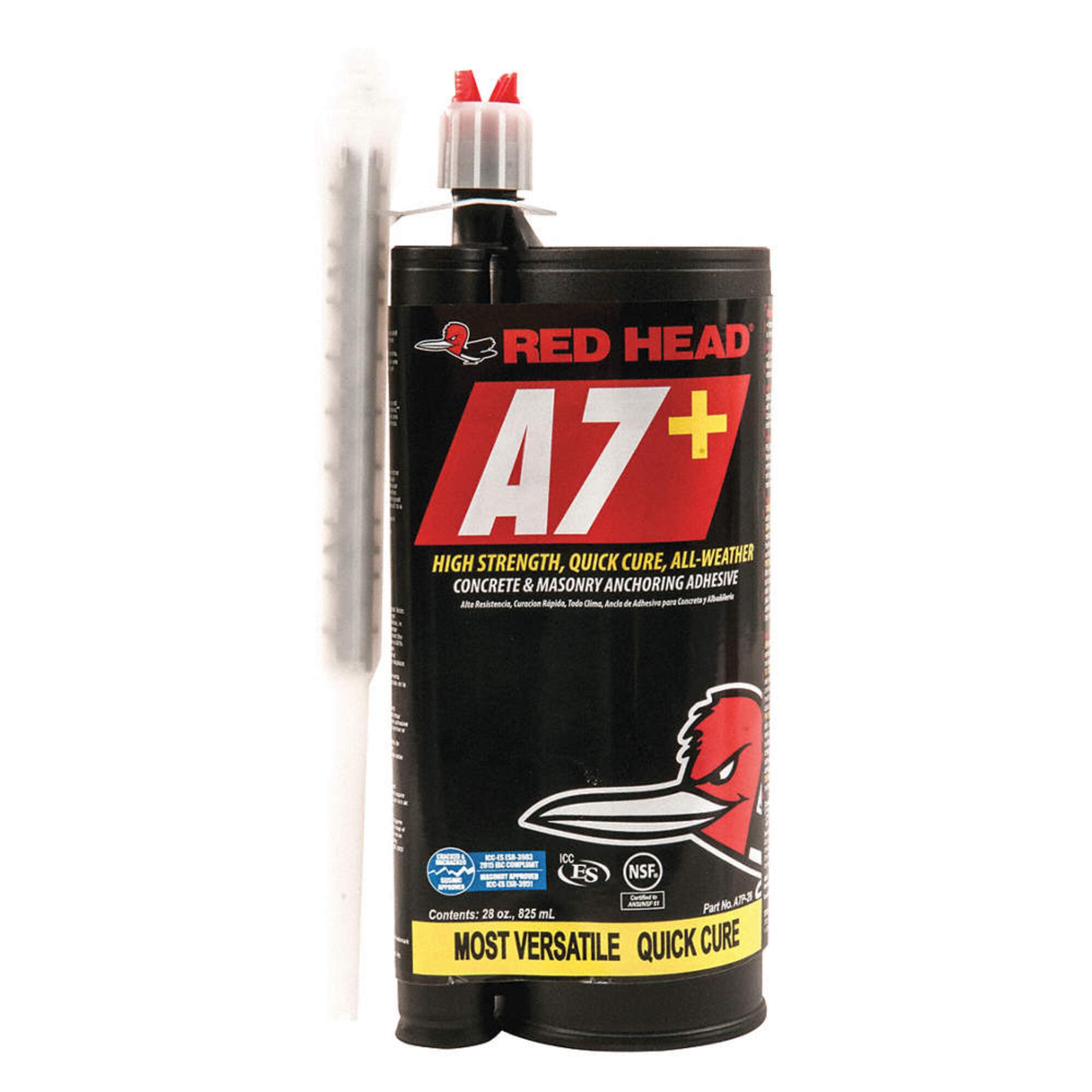 ITW Red Head - A7P-28 - RED HEAD Acrylic Adhesive: Acrylic, 26.84 fl oz Container Size, Block/Brick/Concrete/Masonry