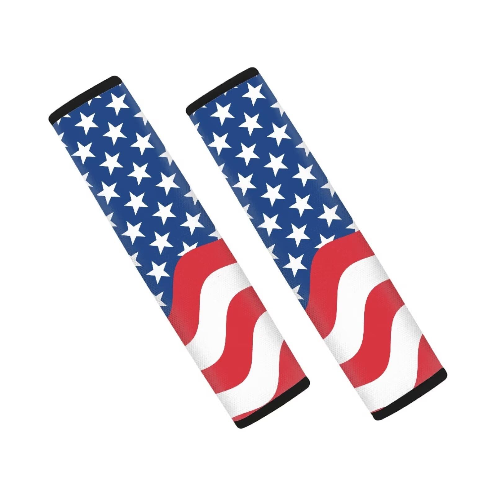 AFPANQZ America Flag Pattern Seat Belt Pads Covers Universal Fit for Truck Vans Sedans SUVs Safety Seatbelt Pad Cushion Comfortable Driving Car Seats Accessories