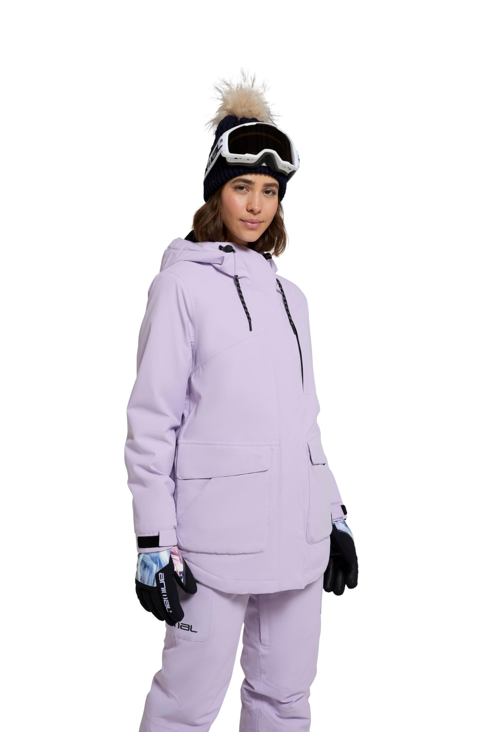 Animal Women's Lilac Tignes Snow Jacket - Waterproof, Taped Seams, Pfc Free Padded Insulation, Thermal Tested -20 °C - Winter Skiing, Winter Sports, Walking Size 18