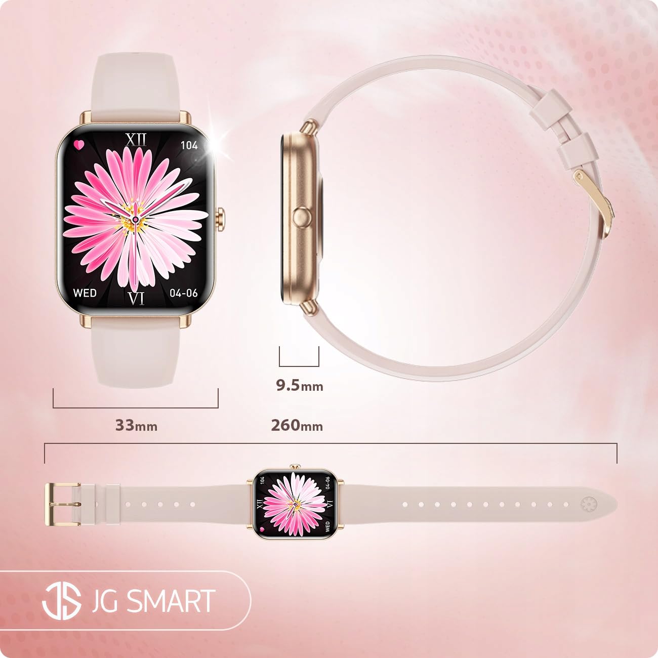 SMARTWATCH ZEGAREK DAMSKI PL MENU ROZMOWY WODOODPORNY POWIADOMIENIA PREMIUM