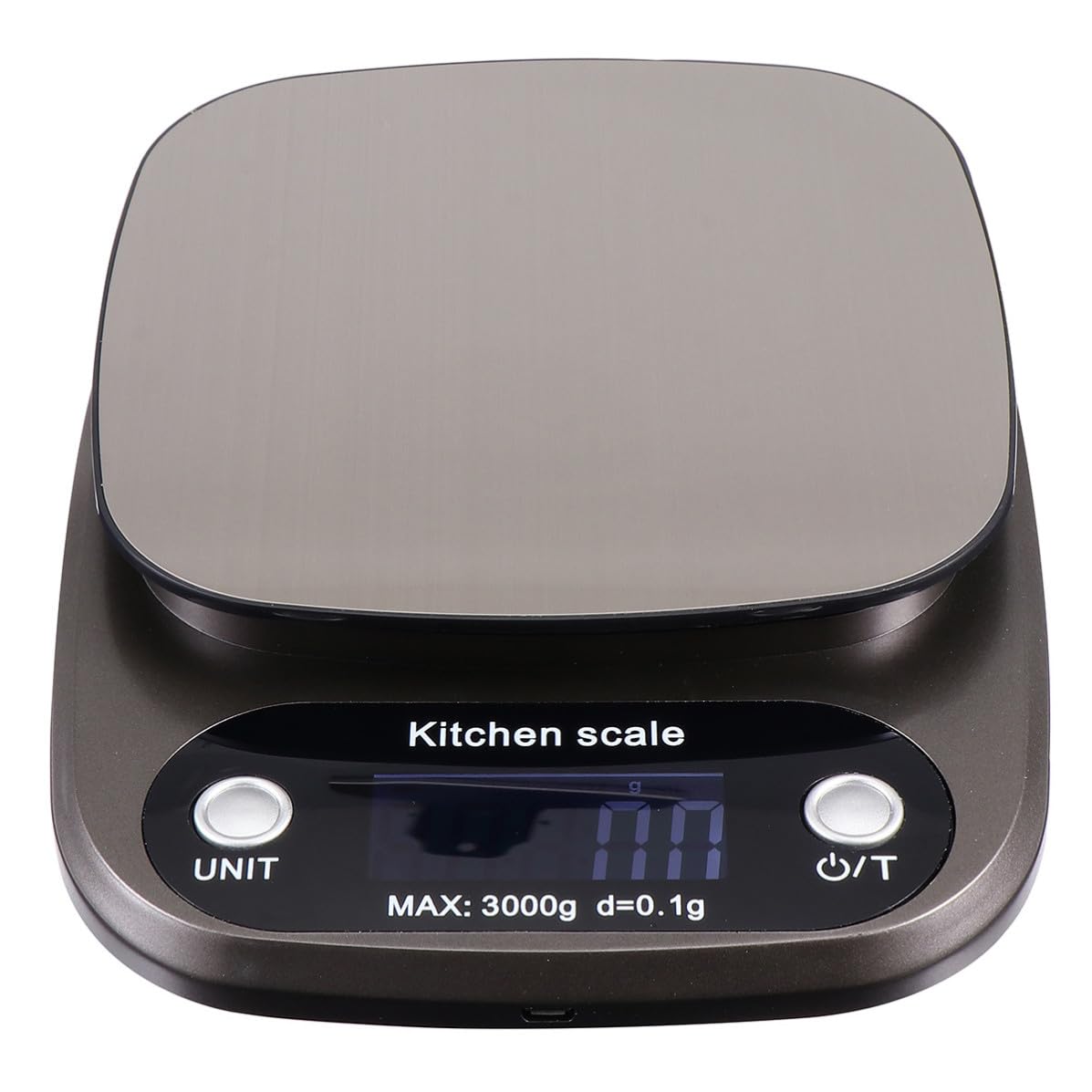 ibasenice Digitale Küchenwaage 3kg/0,1g aus Edelstahl Präzise Lcd Anzeige Leichte Tragbare Waage für Küche und Kaffeezubereitung