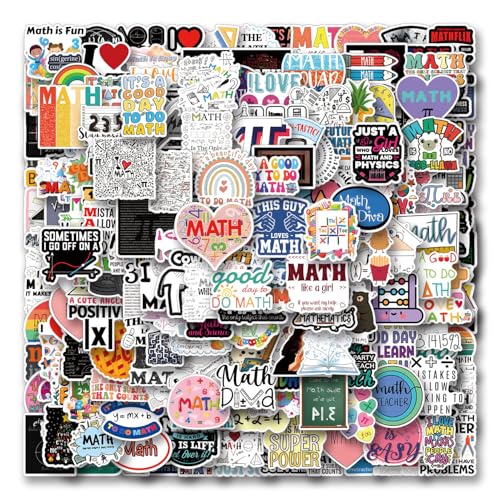200PCS Math Multiplication Stickers Bulk Decorative Educational Stickers for Students Teachers, Math Teacher Gift Waterproof Reward Vinyl Decals for Laptop Water Bottle Journaling Phone Snowboard
