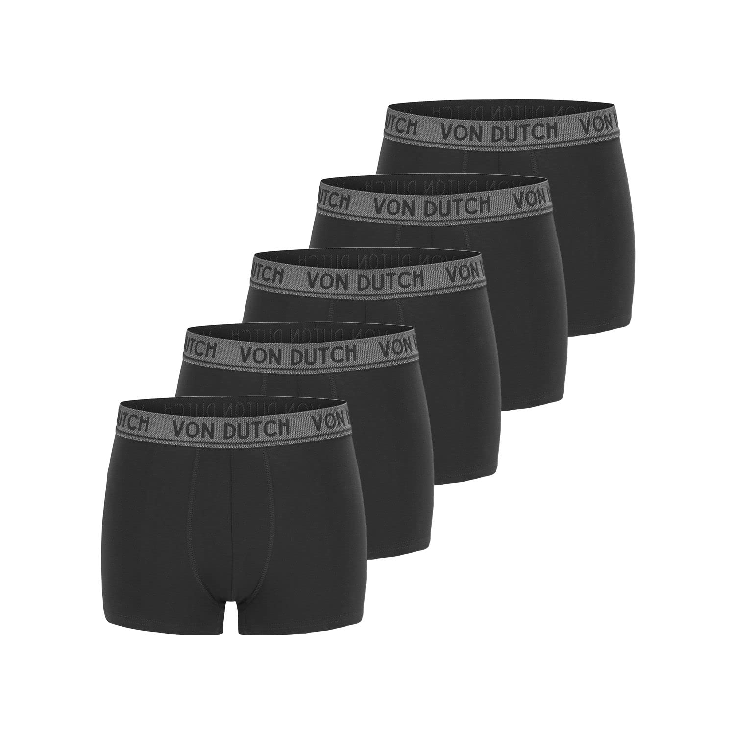 Vondutch Pack of 5 Men's Original Cotton Boxer Shorts