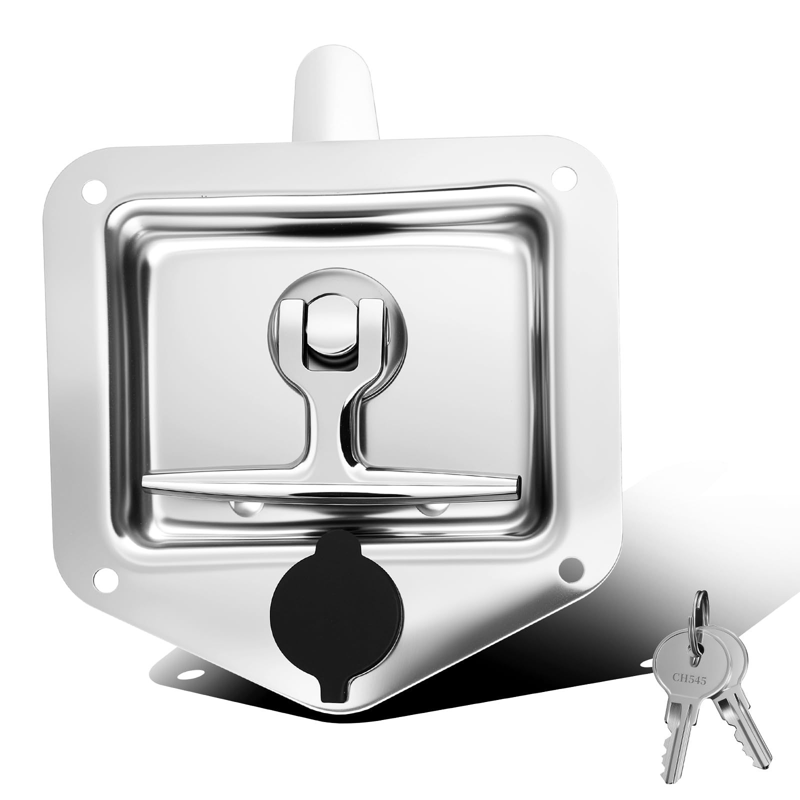 T-Handle Truck Bed Toolbox Locks,Rv Tool Box Latch Lock Replacement with Keys,Heavy Duty Flush Mount Handle Latch Parts for Rv,Camper,Truck,Trailer