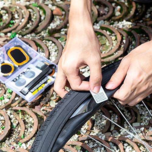 image for Maifede Bike Inner Tire Patch Repair Kit - with 11 PCS Vulcanizing Pat