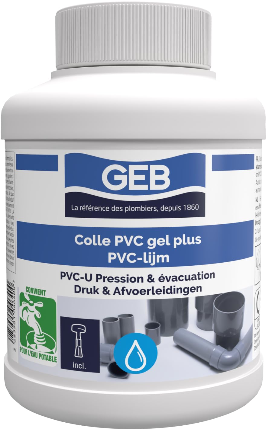 GEB Colle gel plus PVC - Pot 250 ml