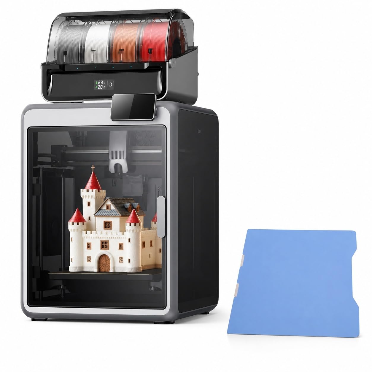 Elprico Stampante 3D Dissipatore, 270x293 millimetri Bassa Temperatura Fredda Pannello di Costruzione Piattaforma Bifacciale, con rivestimento microporoso per K2