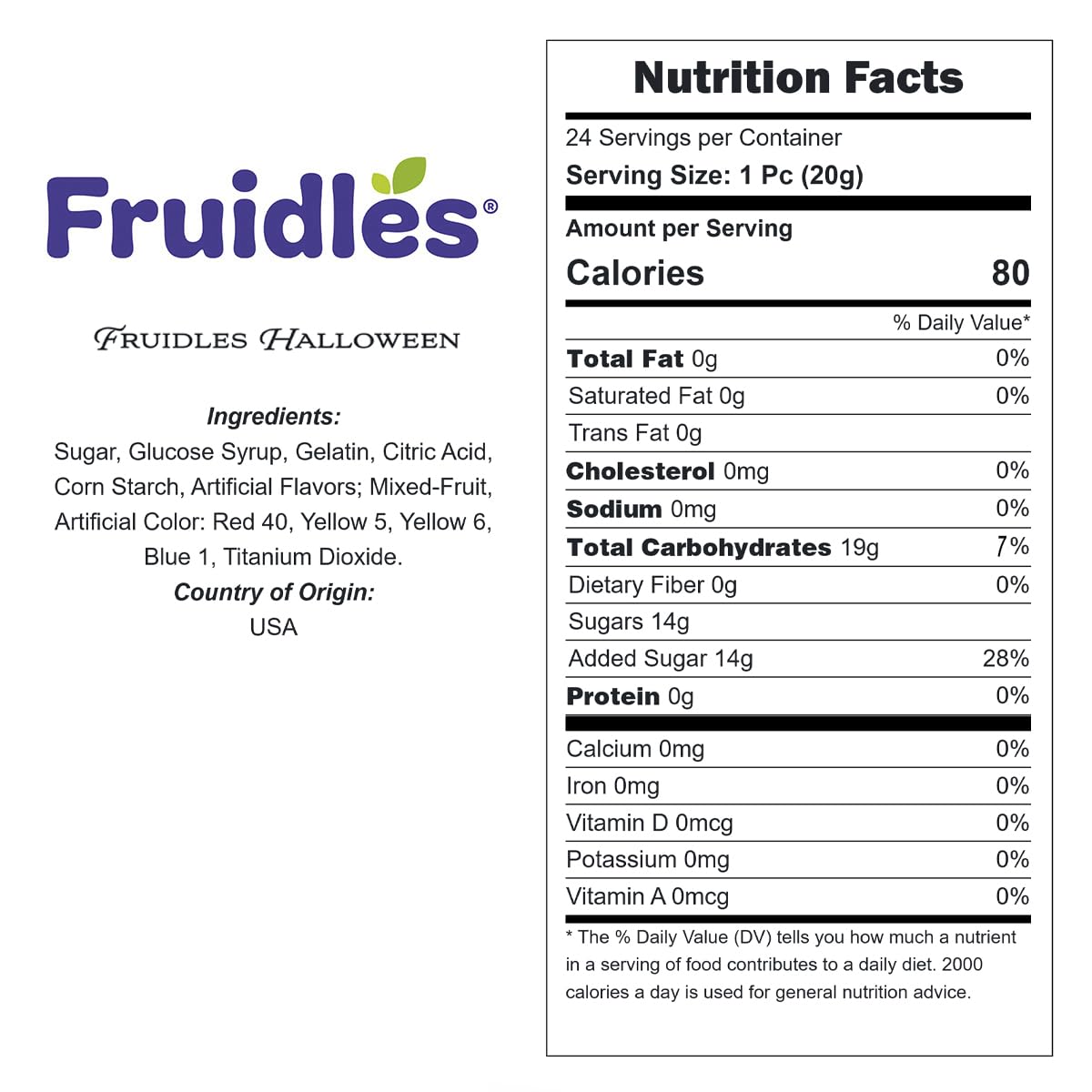 Fruidles Lollipop Suckers Candy, Spooky Candies, Great for Halloween Party Goody Bag Fillers, Individually Wrapped (48-Pack)