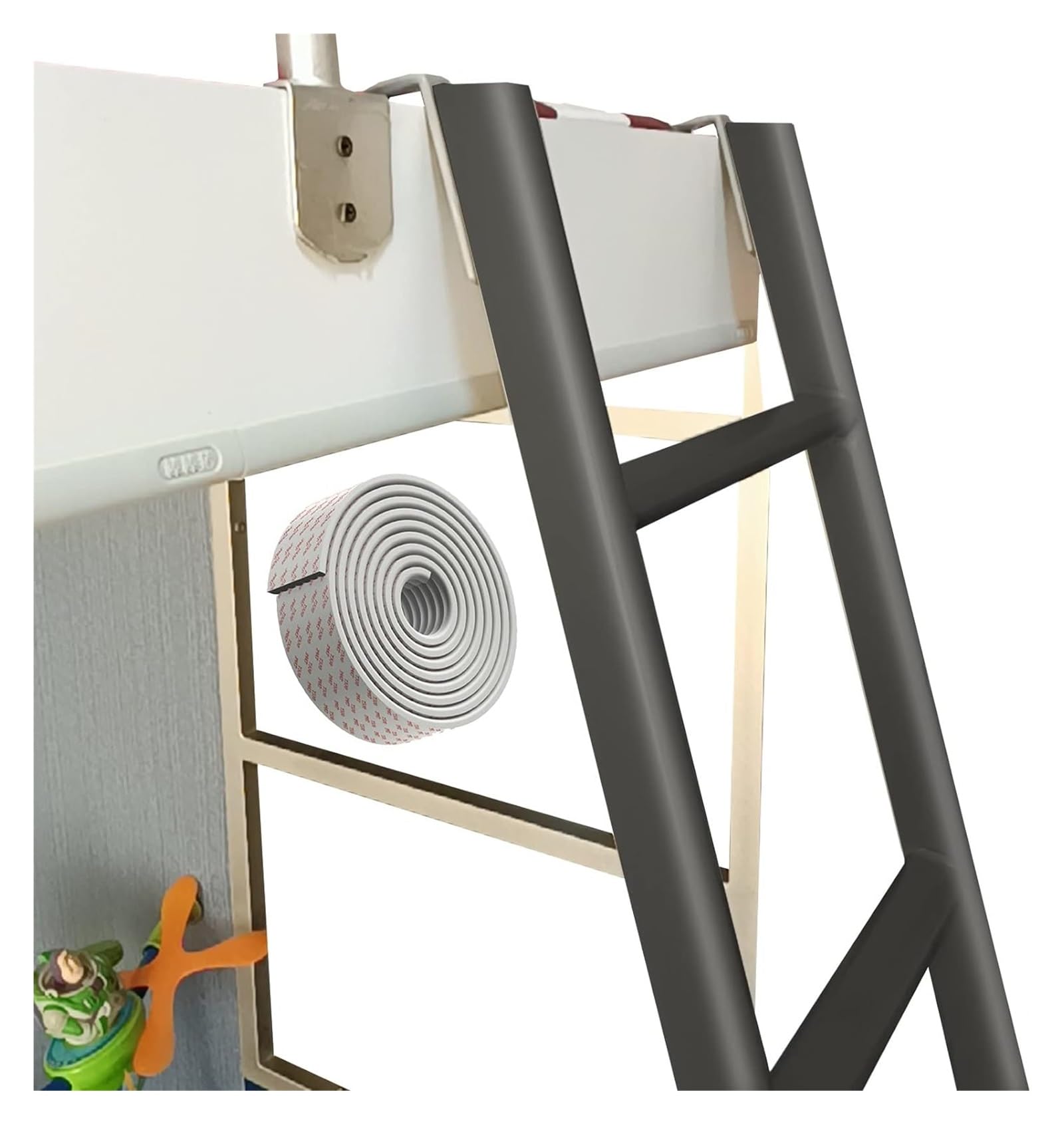 Lit superposé double métal noir 130 cm pour sécuriser le couchage surélevé