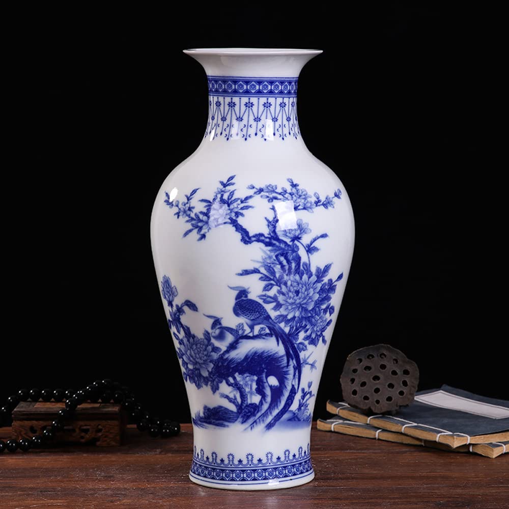 Amazon.com: Chinoiserie Blue and White Vase Classical