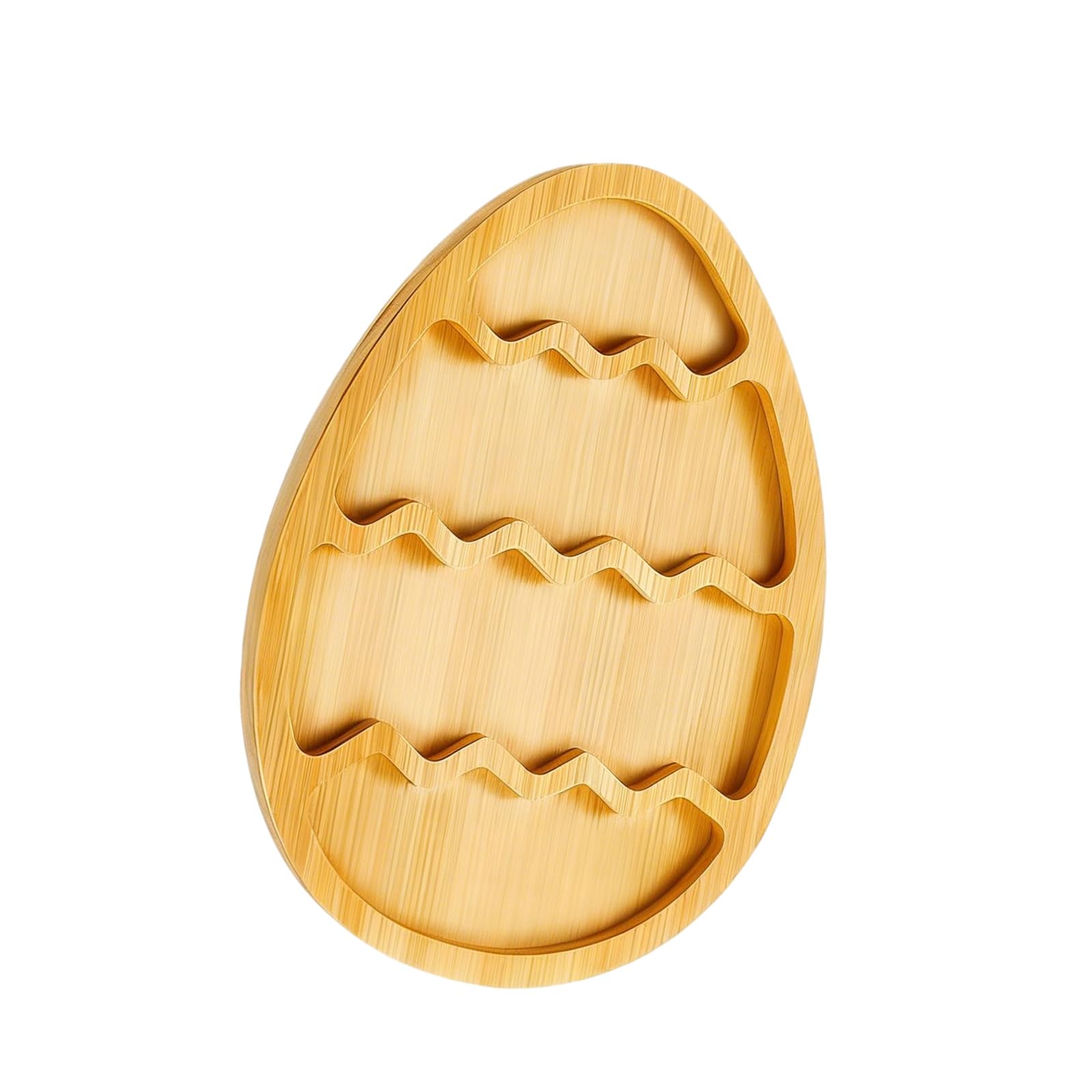 ordinarYone Sturdy Wood Rabbits Serving Tray Featuring Lovely Easter Rabbits Designs Ideal for Kitchen Storage and Food Presentation