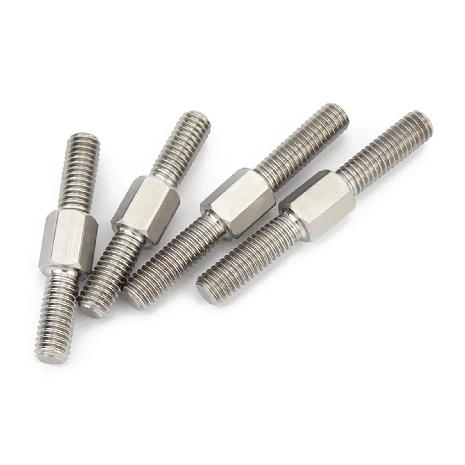 Śruba dwugłowicowa ze stali nierdzewnej, Śruby dwustronne ze stali nierdzewnej M5 304 dociskowe z gwintem lewym i prawym (40-90 mm)(M5 x 40mm 5pcs)