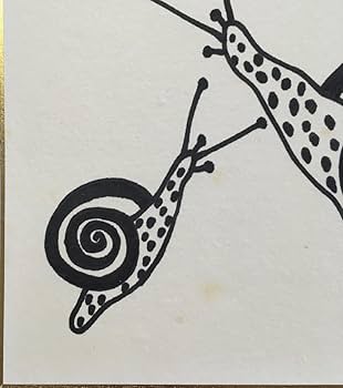 山下清色紙マジック画 肉筆 虫とカタツムリの図 人が描いたもの