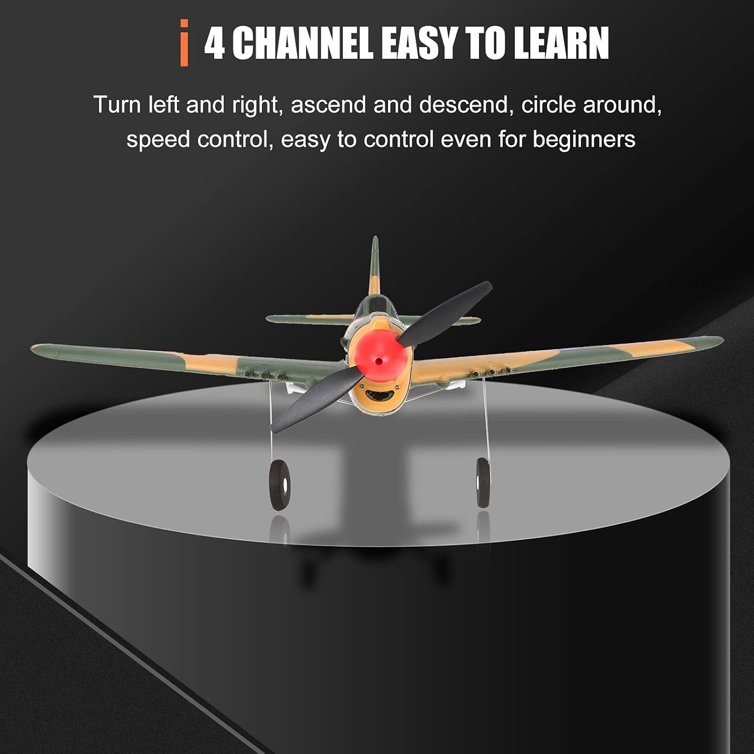 Diagram showing the 4-channel control features of the RC plane.
