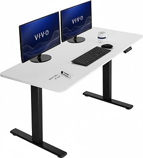 VIVO White Dry Erase 60 x 24 in Standing Desk, DESK-KIT-1B6WE