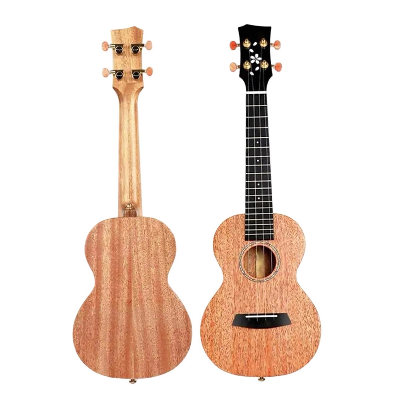 Ukulele Instrumenty Muzyczne Ukulele Akustyczne Dla Początkujących 23/26 Cali Korpus Z Mahoniu W Zestawie Futerał Na Instrumenty Muzyczne(Type4,23)