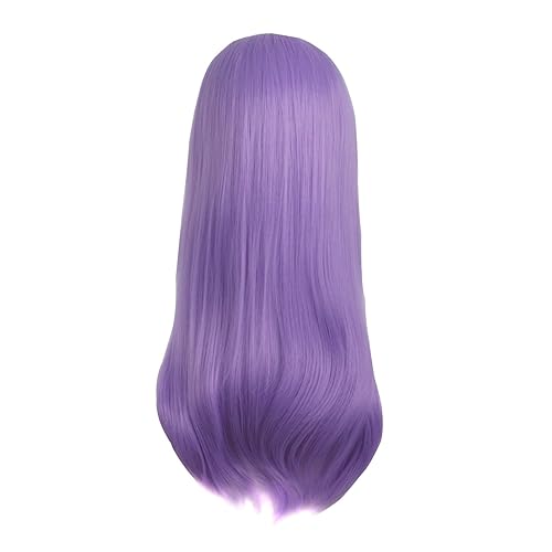 Miniatura 9 de MapofBeauty - Peluca larga de 65 cm de pelo lacio para fiestas disfraces de anime para niñas Anaranjado Amarillo