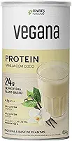 Hart's Natural Proteína Vegana Baunilha com Coco 450g, 24g de Proteína Plant-Based por Porção, Zero Açúcar, Sem Glúten, Sem Lactose, 100% Natural e Vegano