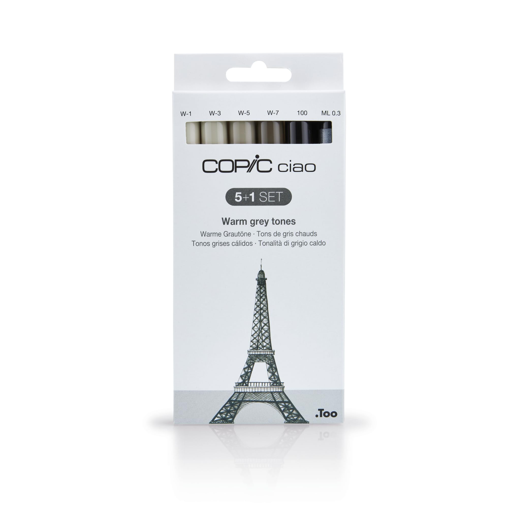 Amazon.com: Copic Ciao 5+1 Marker Set - Warm Gray Tones (Pack of 5