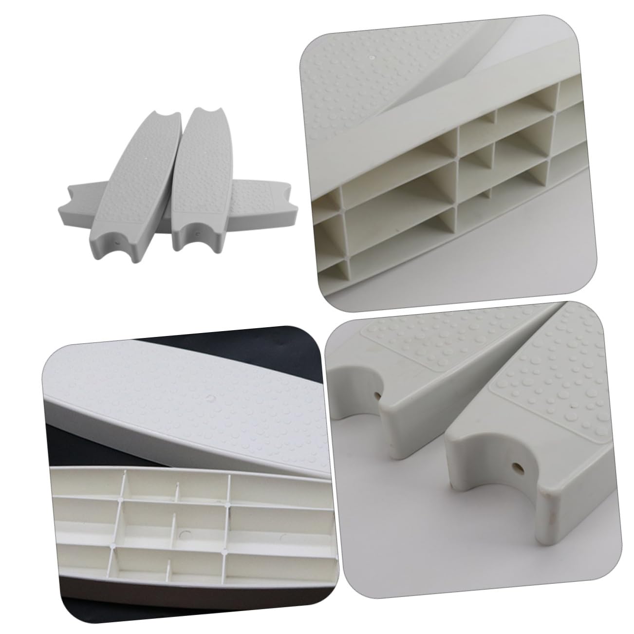 Marche Stable Antidérapante Piscine Abs de Lot Blanche de 3 Set