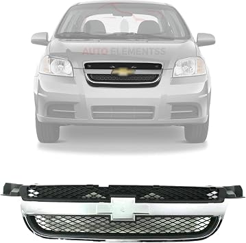 Grille Assembly For 2007-2011 Chevrolet Aveo Sedan Direct Replacement 96648529