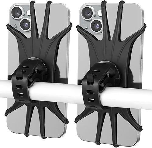 Soporte de teléfono para bicicleta, 2 unidades, soporte universal para teléfono de motocicleta para bicicleta, rotación de 360, soporte de teléfono