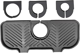 Protetor contra respingos de pia de cozinha - Coletor de gotejamento de pia de cozinha - Tapete de torneira de pia de guarda de cozinha, protetor de respingos de pia atrás de torneira, Sritob