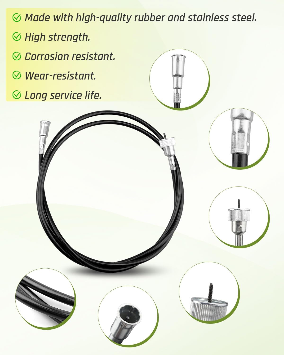 Speedometer Cable 88959481 Fit for Chevrolet Monte Carlo 1985-1988, for El Camino, for Buick Regal, for Pontiac Grand Prix, for Oldsmobile Cutlass Salon/Supreme, for GMC Caballero Replace 02058526