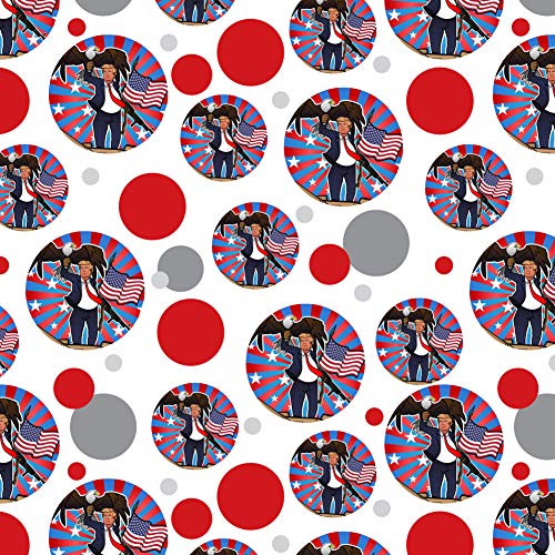 GRAPHICS & MORE Patriotic Donald Trump with Eagle American Flag Gun Premium Gift Wrap Wrapping Paper Roll
