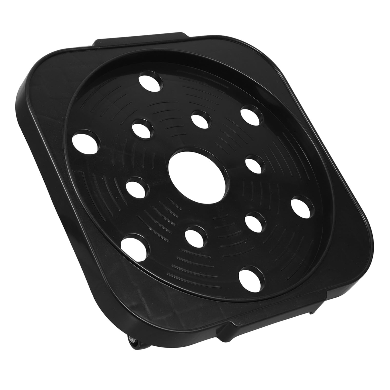 Support bouteille de gaz propane avec roues de frein - Base cylindrique noire stable