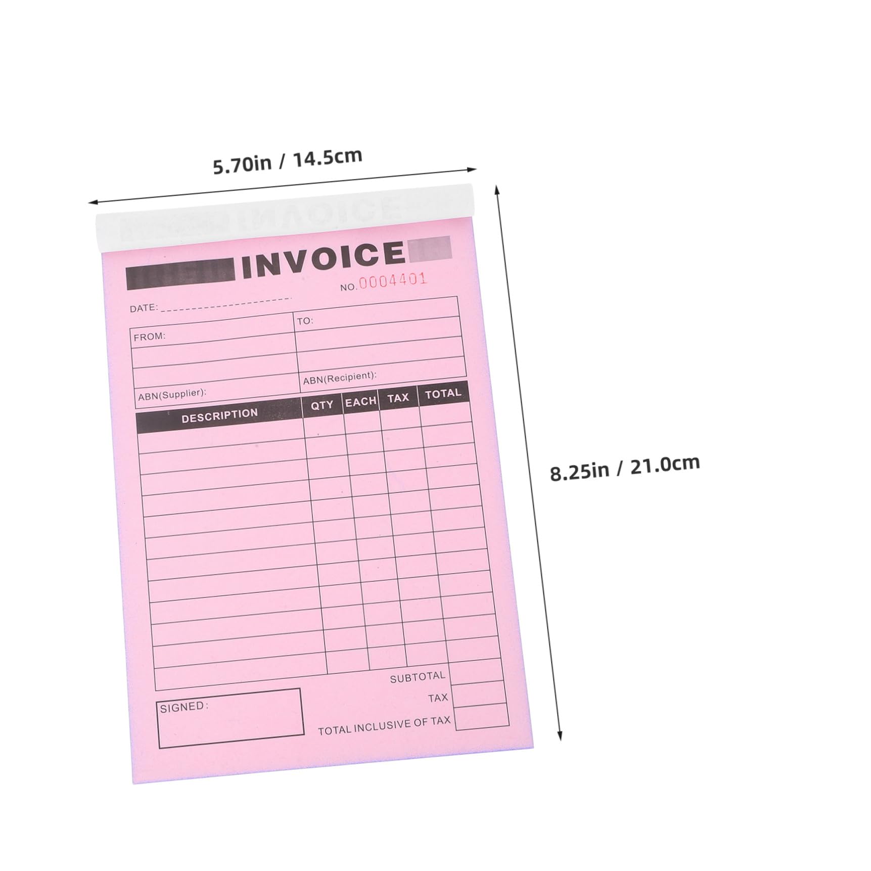 Mikikit Ricevute 5 Pezzi con Carta a Due Copie per Piccole Imprese, Portatile e Compatto con Tavoletta Integrata per Registrazione Ordini e Fatture