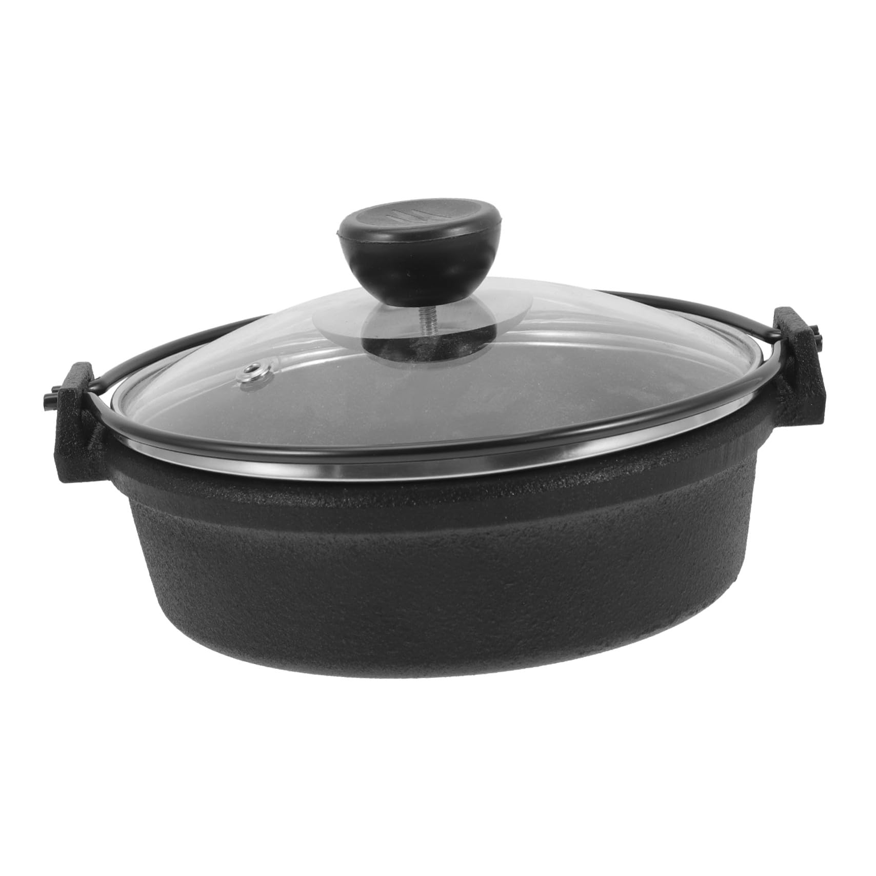 Marmite à sukiyaki japonaise 18 cm fonte antiadhésive avec couvercle pour cuisine familiale