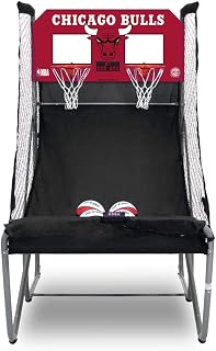 Pop-A-Shot - Home Dual Shot with Chicago Bulls NBA Graphics l Sensor Scoring l 16 Game Modes l 7 Balls l Foldable Storage l for All NBA Fans