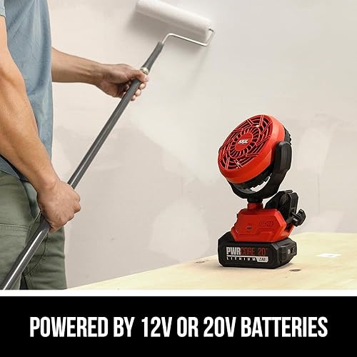 Miniatura 2 de Skil 12V/20V Brushless 4 in. Clamp Fan, Tool Only- FN0400D-00, One Size, Red