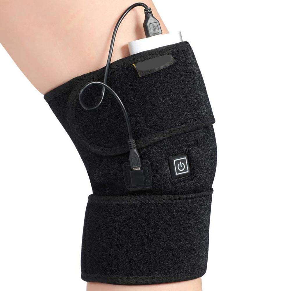 Heated Knee Brace Physiotherapy Pad, Massage Vibration Heating Knee Pad
