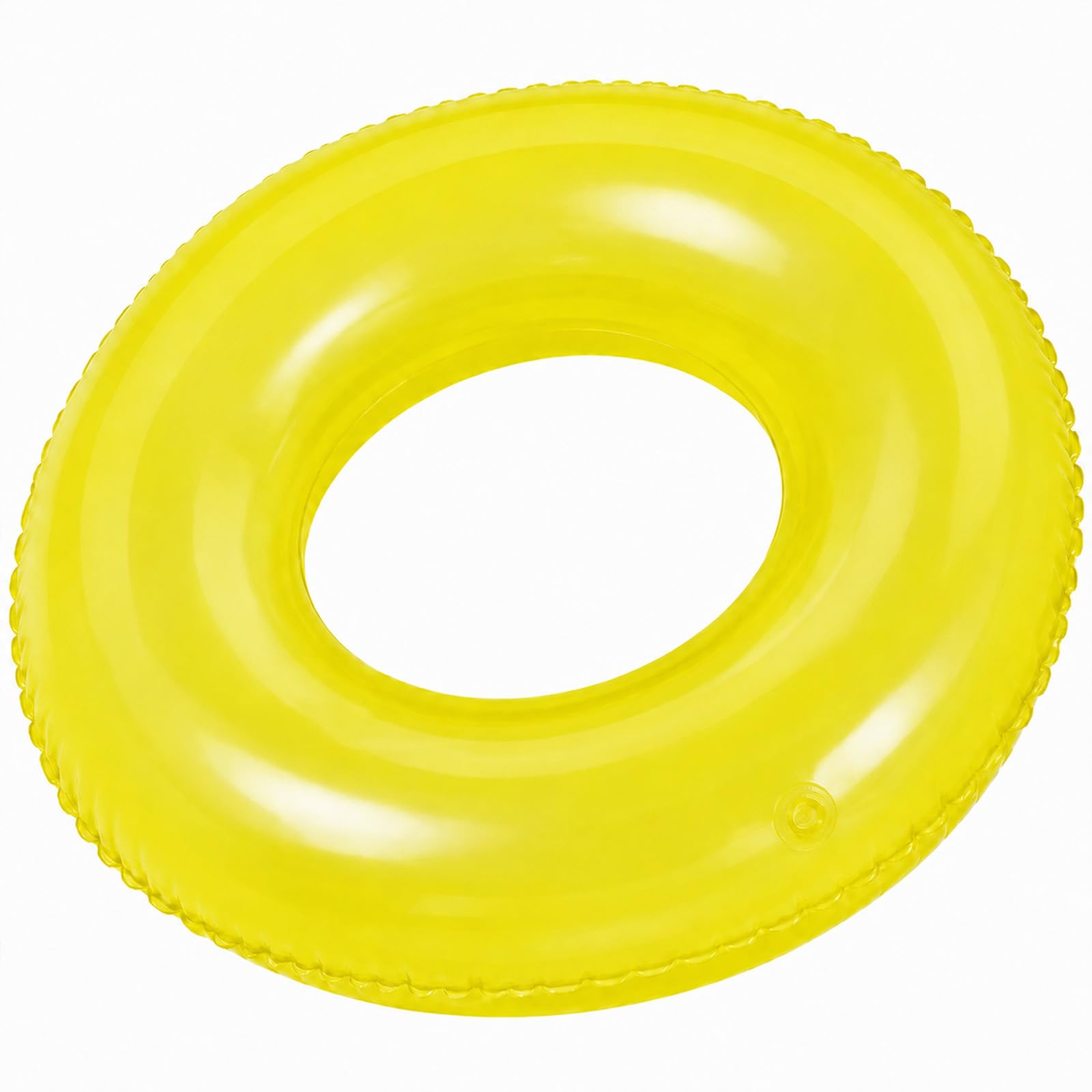 HOMAVEL Inflatable Swim Ring Summer Pool Floats – 55cm/58cm/76cm/91cm Swim Tube for Beach, Summer Water Party, Adult Swim Ring for Family Swimming Pool Fun (Yellow-91cm) — image 1